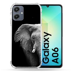 Coque Renforcée Pour Samsung Galaxy A06 Animal Elephant Noir