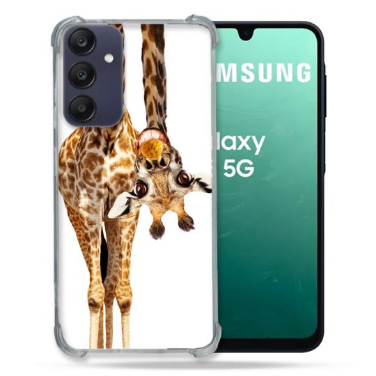 Coque Renforcée Pour Samsung Galaxy A16 5G Animal Girafe Blanche