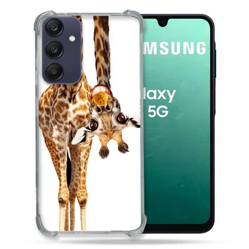 Coque Renforcée Pour Samsung Galaxy A16 5G Animal Girafe Blanche