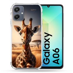 Coque Renforcée Pour Samsung Galaxy A06 Animal Girafe Savane