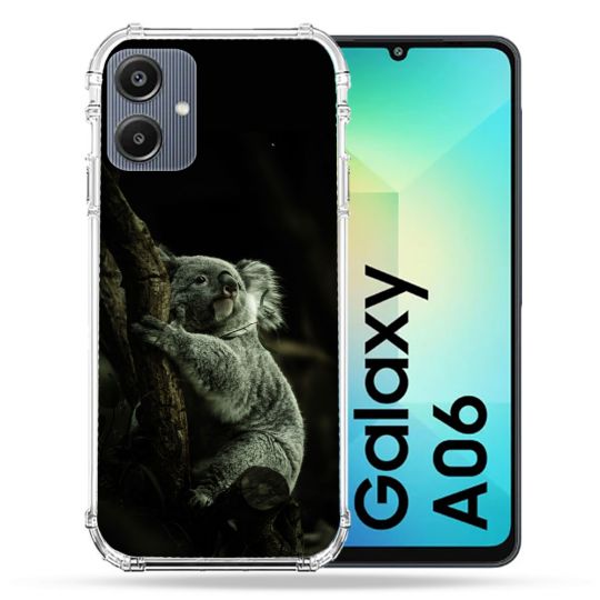 Coque Renforcée Pour Samsung Galaxy A06 Animal Koala Noir