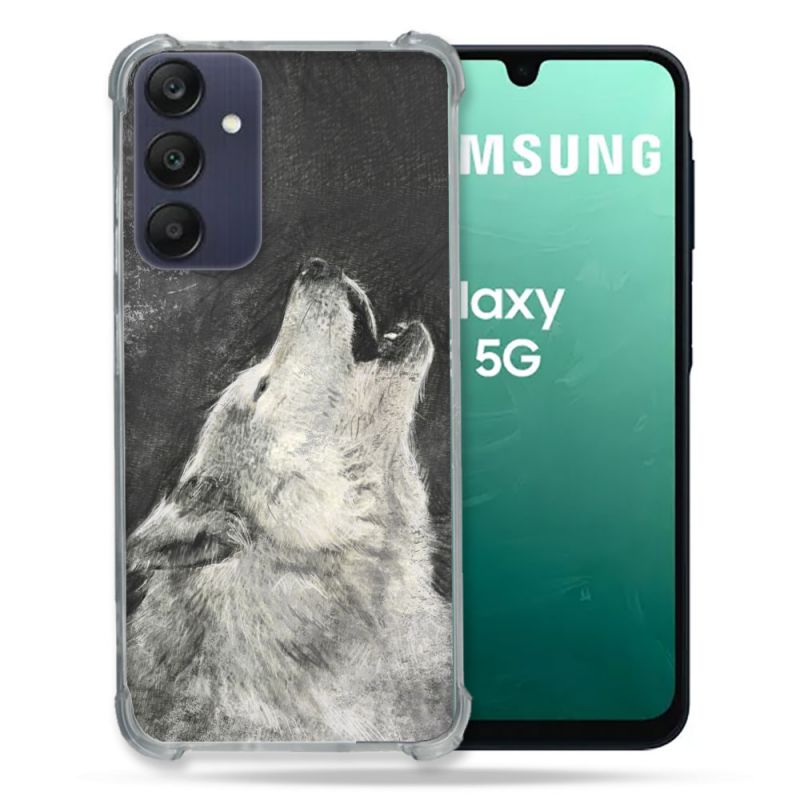 Coque Renforcée Pour Samsung Galaxy A16 5G Animal Loup Hurlement