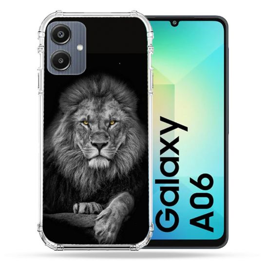 Coque Renforcée Pour Samsung Galaxy A06 Animal Lion Majestueux