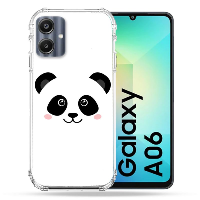 Coque Renforcée Pour Samsung Galaxy A06 Animal Panda Blanc
