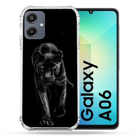Coque Renforcée Pour Samsung Galaxy A06 Animal Panthère Noire