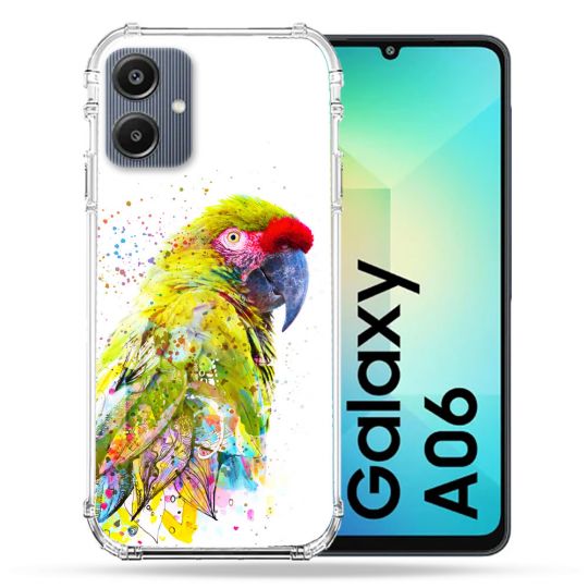 Coque Renforcée Pour Samsung Galaxy A06 Animal Perroquet Jaune