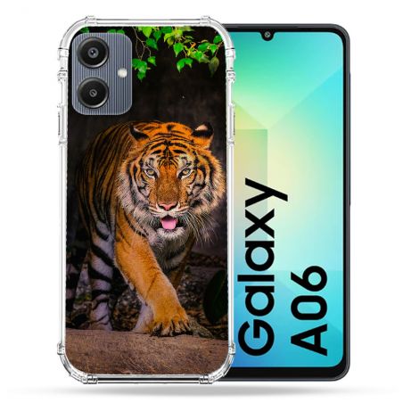 Coque Renforcée Pour Samsung Galaxy A06 Animal Tigre Jungle