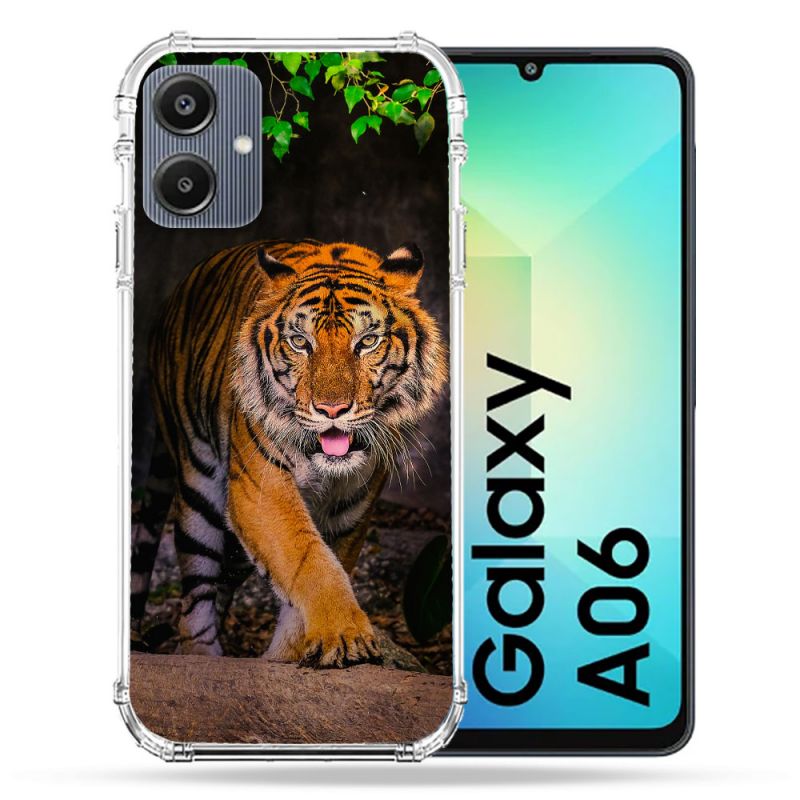 Coque Renforcée Pour Samsung Galaxy A06 Animal Tigre Jungle