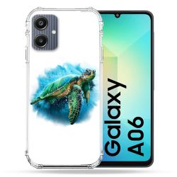 Coque Renforcée Pour Samsung Galaxy A06 Animal Tortue Blanche multicolore