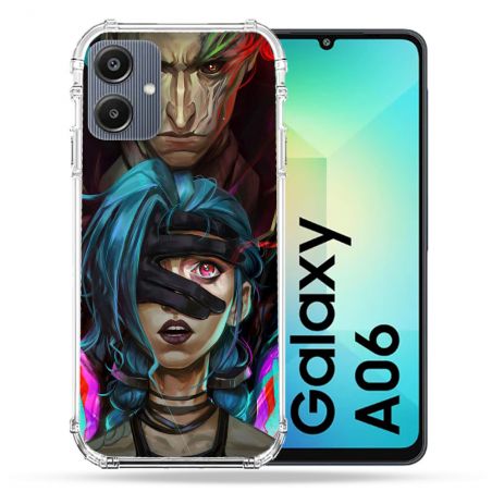 Coque Renforcée Pour Samsung Galaxy A06 Arcane Jynx Bleu