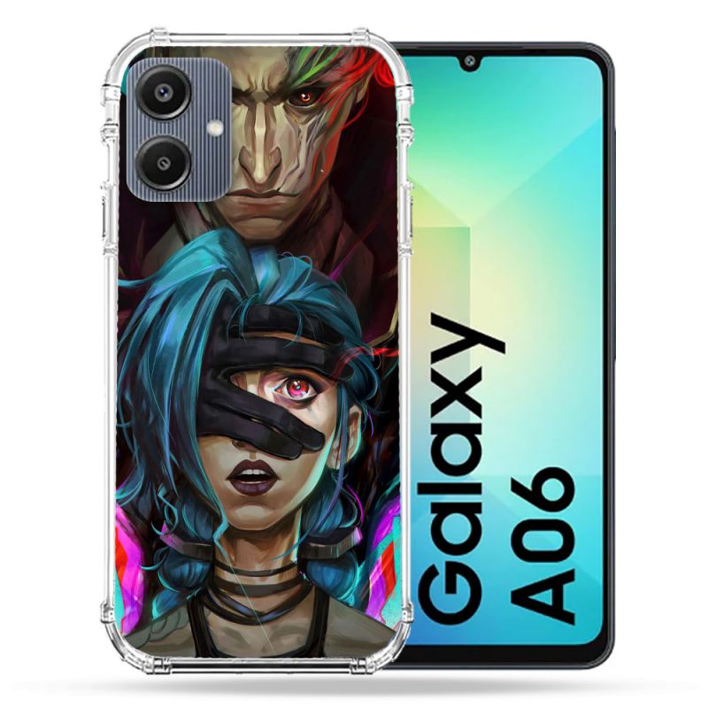 Coque Renforcée Pour Samsung Galaxy A06 Arcane Jynx Bleu