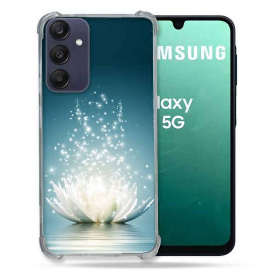 Coque Renforcée Pour Samsung Galaxy A16 5G Fleur Lotus Blanc
