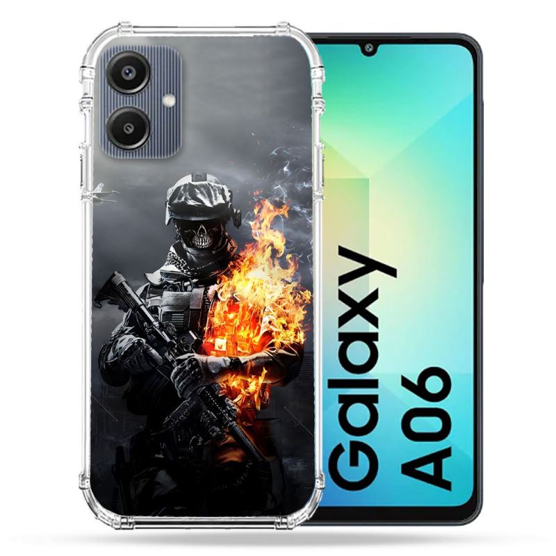 Coque Renforcée Pour Samsung Galaxy A06 Call Of Duty Squelette