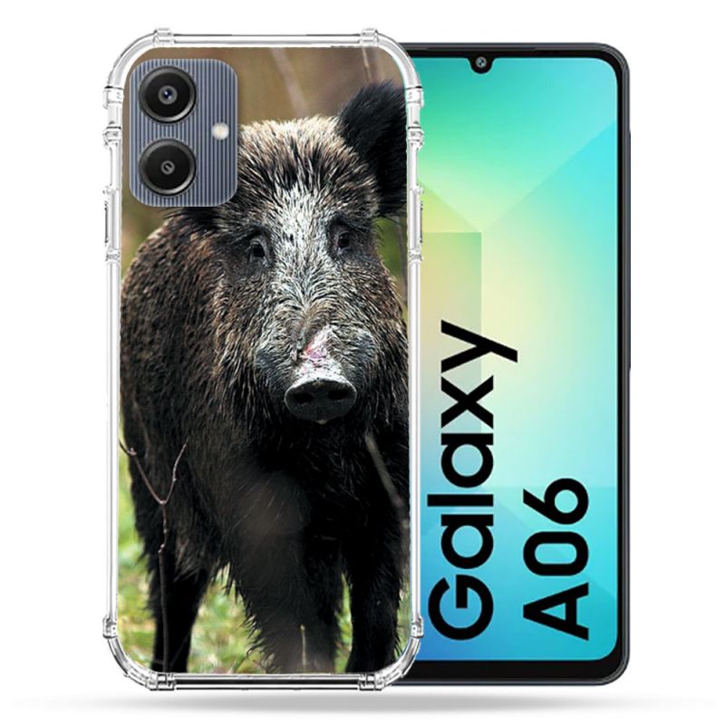 Coque Renforcée Pour Samsung Galaxy A06 Chasse Sanglier bois