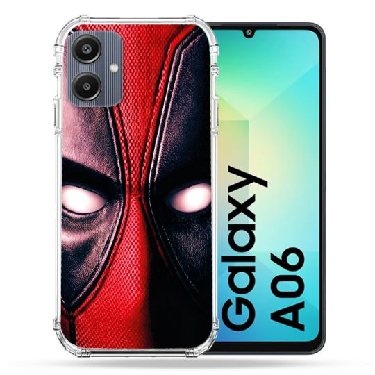 Coque Renforcée Pour Samsung Galaxy A06 Deadpool Yeux