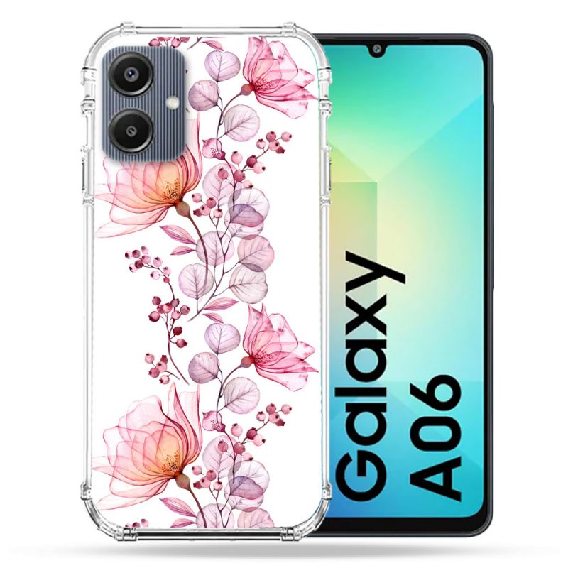 Coque Renforcée Pour Samsung Galaxy A06 Fleur Eclosion