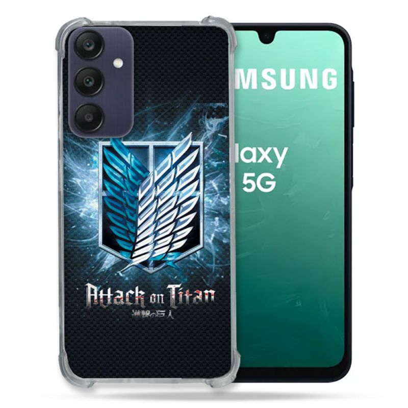 Coque Renforcée Pour Samsung Galaxy A16 5G Manga Attaque Titans Noir
