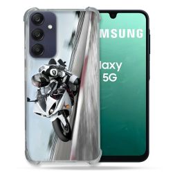 Coque Renforcée Pour Samsung Galaxy A16 5G Moto Course GP Blanche