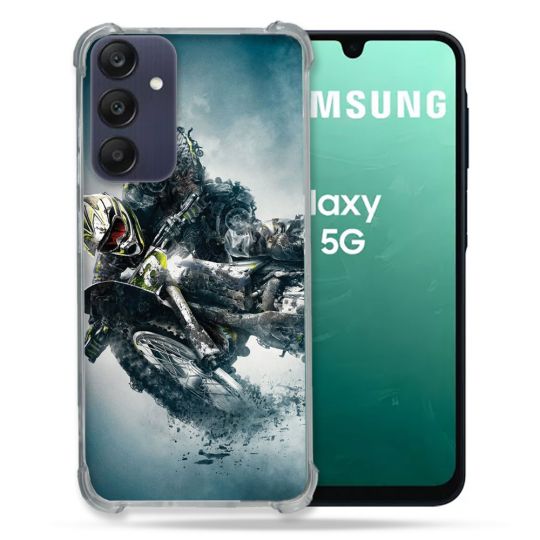 Coque Renforcée Pour Samsung Galaxy A16 5G Moto Cross Ombre