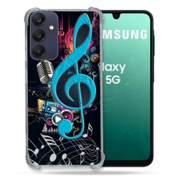 Coque Renforcée Pour Samsung Galaxy A16 5G Musique Cle Sol Bleu