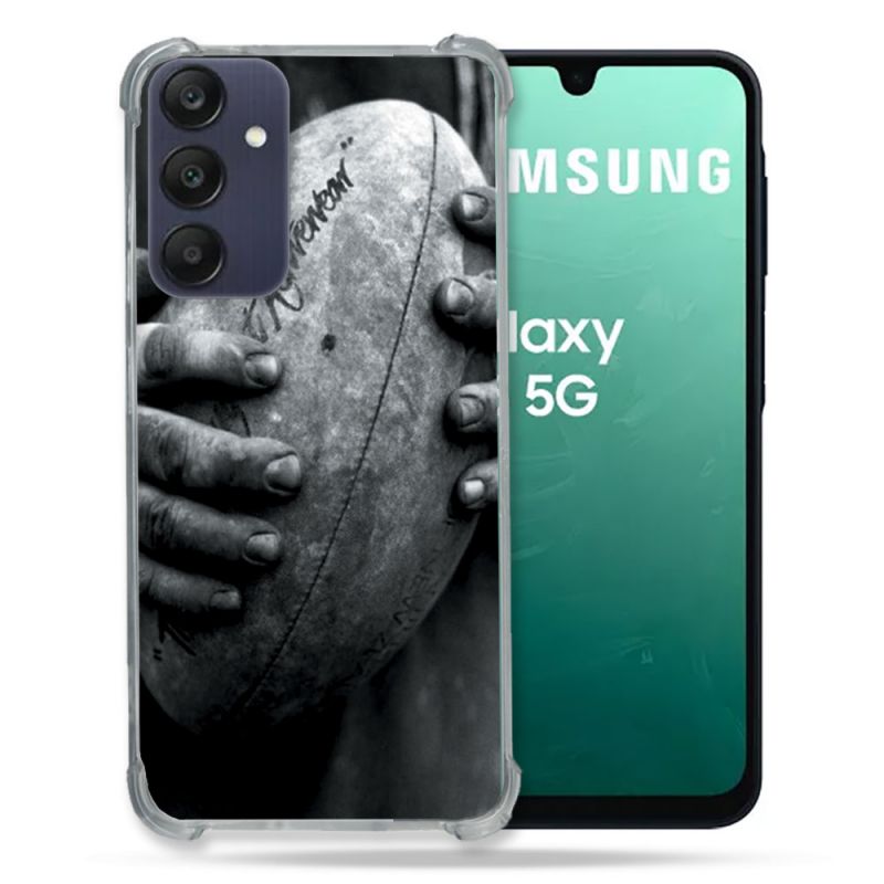 Coque Renforcée Pour Samsung Galaxy A16 5G Sport Rugby Ballon Vintage