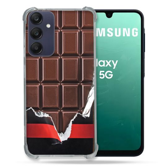 Coque Renforcée Pour Samsung Galaxy A16 5G Texture Trompe Oeil Chocolat