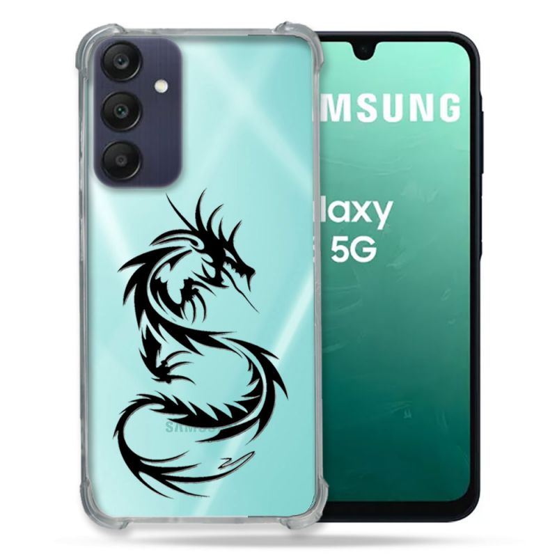 Coque Transparente Pour Samsung Galaxy A16 5G Dragon Noir