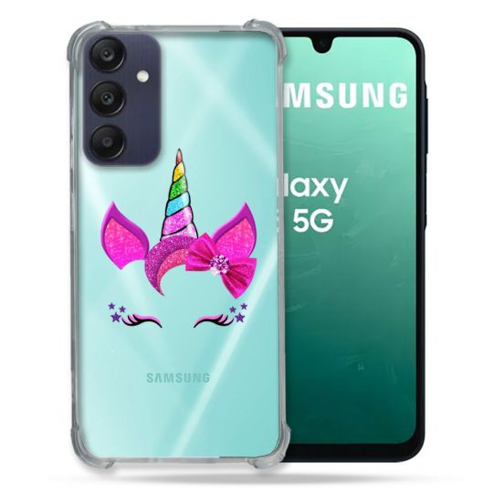 Coque Transparente Pour Samsung Galaxy A16 5G Licorne Paillette