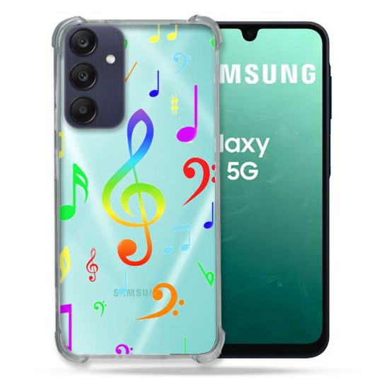 Coque Transparente Pour Samsung Galaxy A16 5G Note Musique Colore