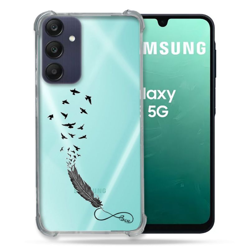 Coque Transparente Pour Samsung Galaxy A16 5G Plume Infini
