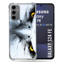 Coque Renforcée Pour Samsung Galaxy S24 FE Animal Aigle Royal Blanc