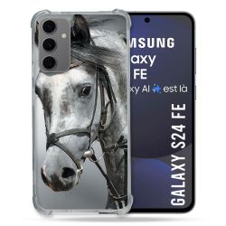 Coque Renforcée Pour Samsung Galaxy S24 FE Animal Cheval Blanc