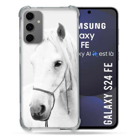 Coque Renforcée Pour Samsung Galaxy S24 FE Animal Cheval Cristal