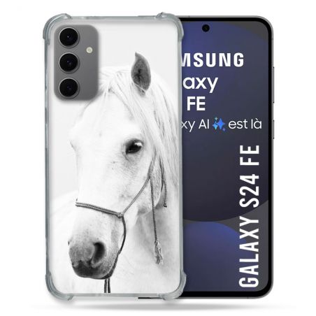 Coque Renforcée Pour Samsung Galaxy S24 FE Animal Cheval Cristal
