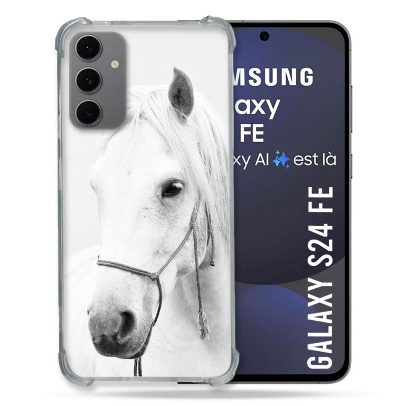 Coque Renforcée Pour Samsung Galaxy S24 FE Animal Cheval Cristal