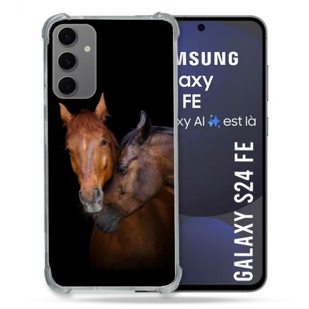 Coque Renforcée Pour Samsung Galaxy S24 FE Animal Cheval Marron