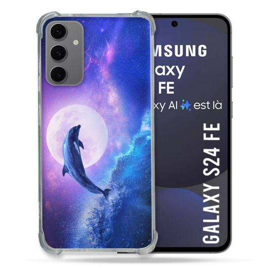 Coque Renforcée Pour Samsung Galaxy S24 FE Animal Dauphin Vague