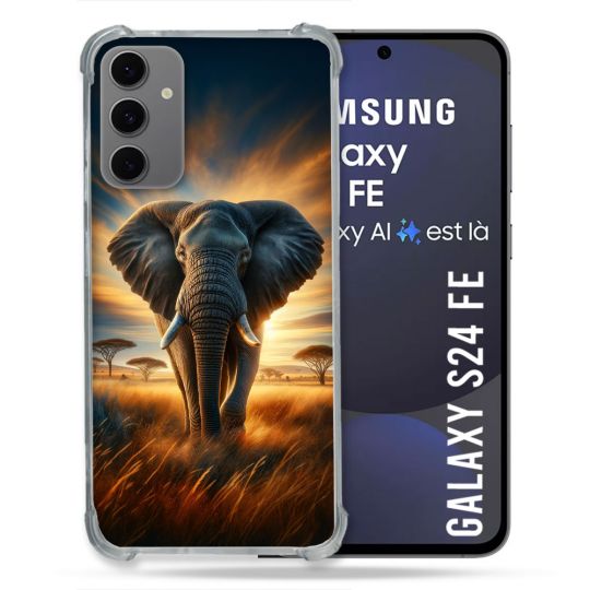 Coque Renforcée Pour Samsung Galaxy S24 FE Animal Elephant Savane