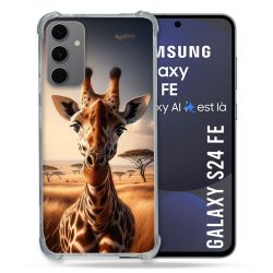 Coque Renforcée Pour Samsung Galaxy S24 FE Animal Girafe Savane