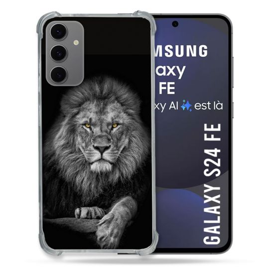 Coque Renforcée Pour Samsung Galaxy S24 FE Animal Lion Majestueux