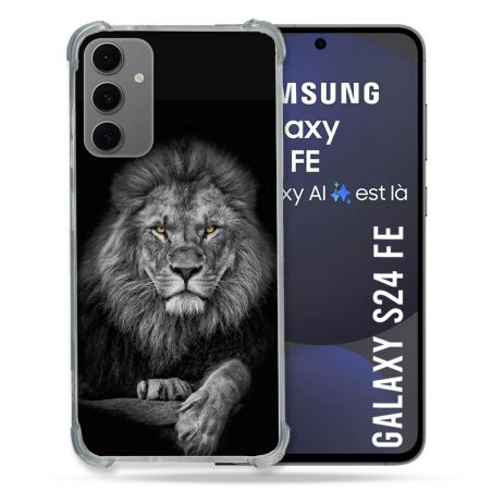 Coque Renforcée Pour Samsung Galaxy S24 FE Animal Lion Majestueux