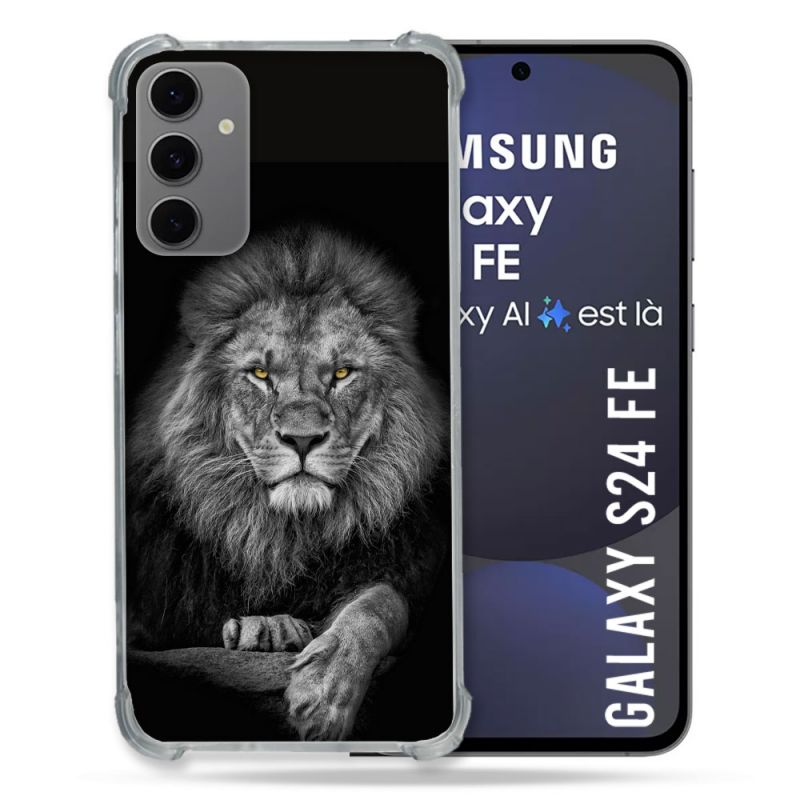 Coque Renforcée Pour Samsung Galaxy S24 FE Animal Lion Majestueux