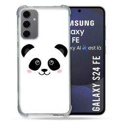 Coque Renforcée Pour Samsung Galaxy S24 FE Animal Panda Blanc
