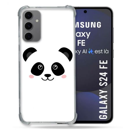 Coque Renforcée Pour Samsung Galaxy S24 FE Animal Panda Blanc