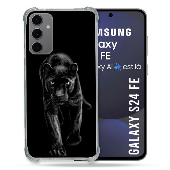Coque Renforcée Pour Samsung Galaxy S24 FE Animal Panthère Noire