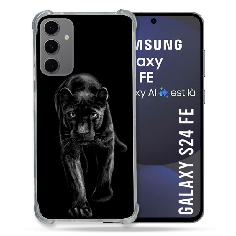 Coque Renforcée Pour Samsung Galaxy S24 FE Animal Panthère Noire