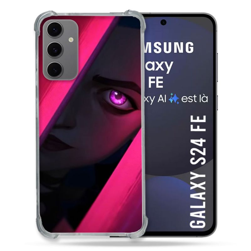 Coque Renforcée Pour Samsung Galaxy S24 FE Arcane Jynx Rose