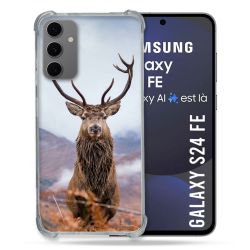 Coque Renforcée Pour Samsung Galaxy S24 FE Chasse Chevreuil Montagne