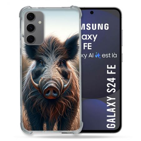 Coque Renforcée Pour Samsung Galaxy S24 FE Chasse Sanglier Attaque