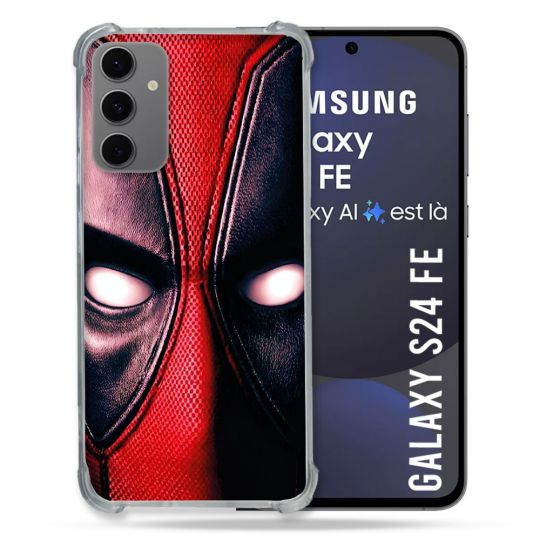 Coque Renforcée Pour Samsung Galaxy S24 FE Deadpool Yeux